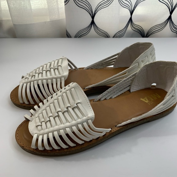 Mia girl Women’a Huarache Sandal Flat White color, size 6,7,8,9,11 - Picture 10 of 15